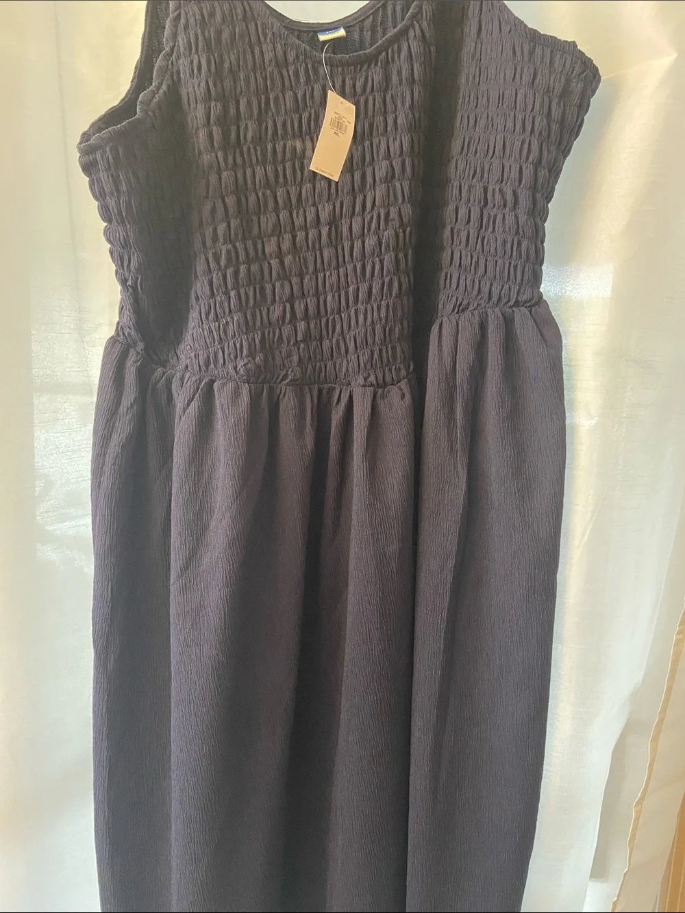 Old Navy navy blue Smocked Tank Dress NWT